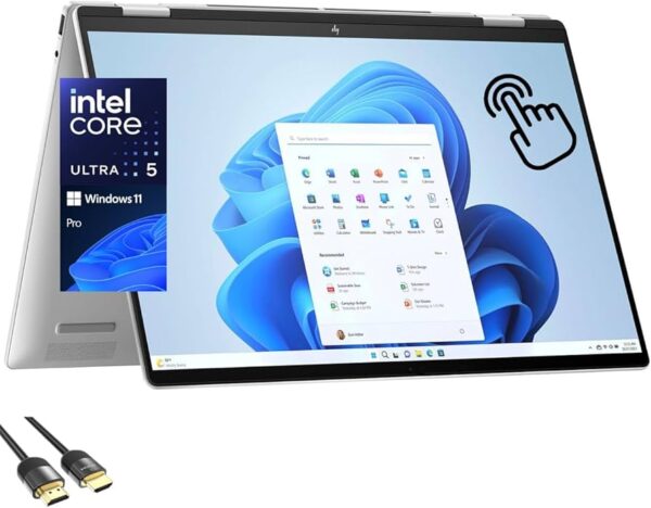 מחשב נייד מחודש HP Envy x360 16-AC0013 2-IN-1 Core™ Ultra 5 125U 512GB SSD 16GB 16" (1920x1200) TOUCHSCREEN WIN11 GLACIER SILVER Backlit Keyboard