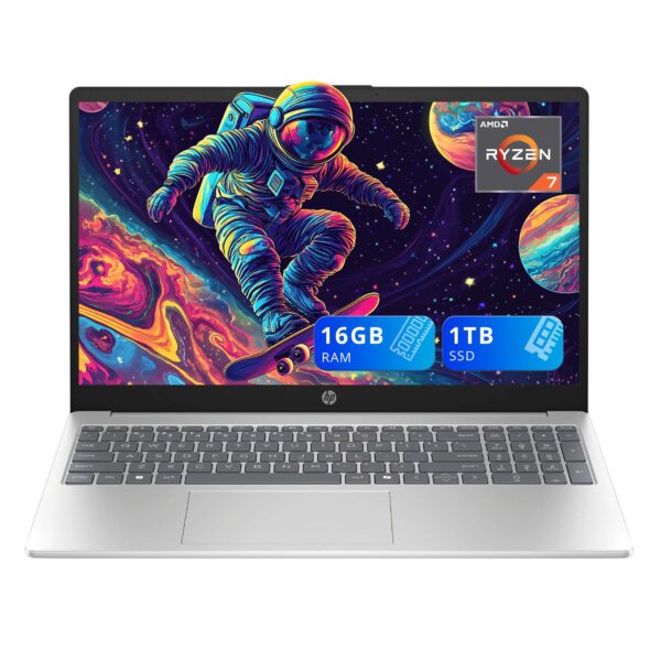 מחשב נייד HP 15-FC0307 AMD Ryzen™ 7 5825U 1TB SSD 16GB 15.6 WIN11 NATURAL SILVER  -   BM0A9UA#ABA