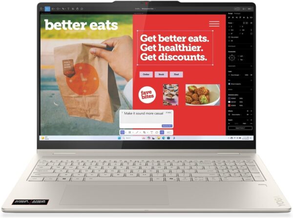 d79ed797d7a9d791-d7a0d799d799d793-lenovo-yoga-7-16akp10-2-in-1-amd-ryzen-ai-7-350-1tb-ssd-16gb-16-1920x1200-touchscreen-win11-seashell-backlit-keyboard-fp-reader מחשב נייד מחודש Lenovo YOGA 7 16AKP10 2-IN-1 AMD Ryzen™ AI 7 350 1TB SSD 16GB 16" (1920x1200) TOUCHSCREEN WIN11 SEASHELL Backlit Keyboard FP Reader - 83JUX003US-R