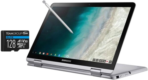 מחשב נייד Samsung Chromebook Celeron® 3965Y 64GB SSD 4GB 12.2" (1920x1200) 2-IN-1 CONVERTIBLE CHROME OS LIGHT TITAN  -   XE520QAB-K04US