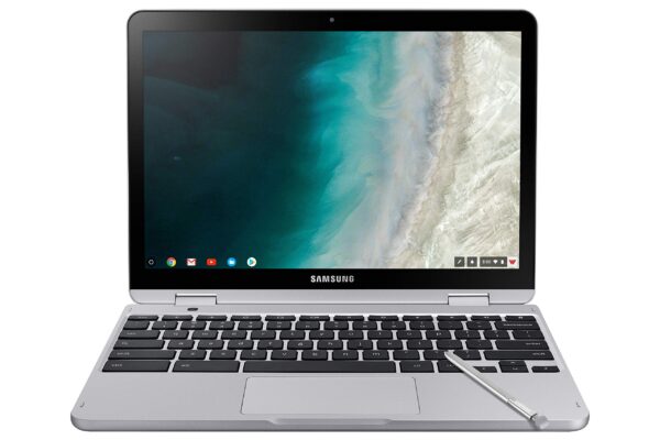 מחשב נייד Samsung Chromebook Plus V2 2-IN-1 CONVERTIBLE Celeron® 3965Y 64GB SSD 4GB 12.2" (1920x1200) TOUCHSCREEN CHROME OS LIGHT TITAN  -   XE520QAB-K03US