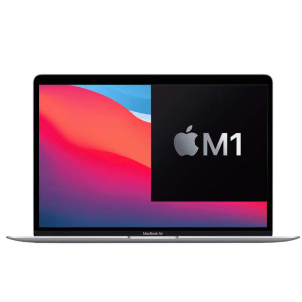מחשב נייד Apple MacBook Air 2020 M1 Chip 256GB SSD 8GB 13.3" (2560x1600) RETINA macOS BIG SUR Backlit Keyboard Touch ID SILVER OEM Charger OPEN BOX