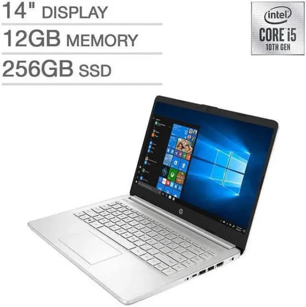 מחשב נייד HP 14-DQ1059 Core i5-1035G1 256GB SSD 8GB 14" (1366x768) WIN10 NATURAL SILVER