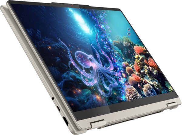 מחשב נייד Lenovo Yoga 7 14AKP10 Copilot+ 2-IN-1 Ryzen AI 5 340 1TB SSD 16GB 14" WUXGA (1920x1200) TOUCHSCREEN OLED WIN11 IR Webcam SEASHELL Backlit Keyboard FP Reader